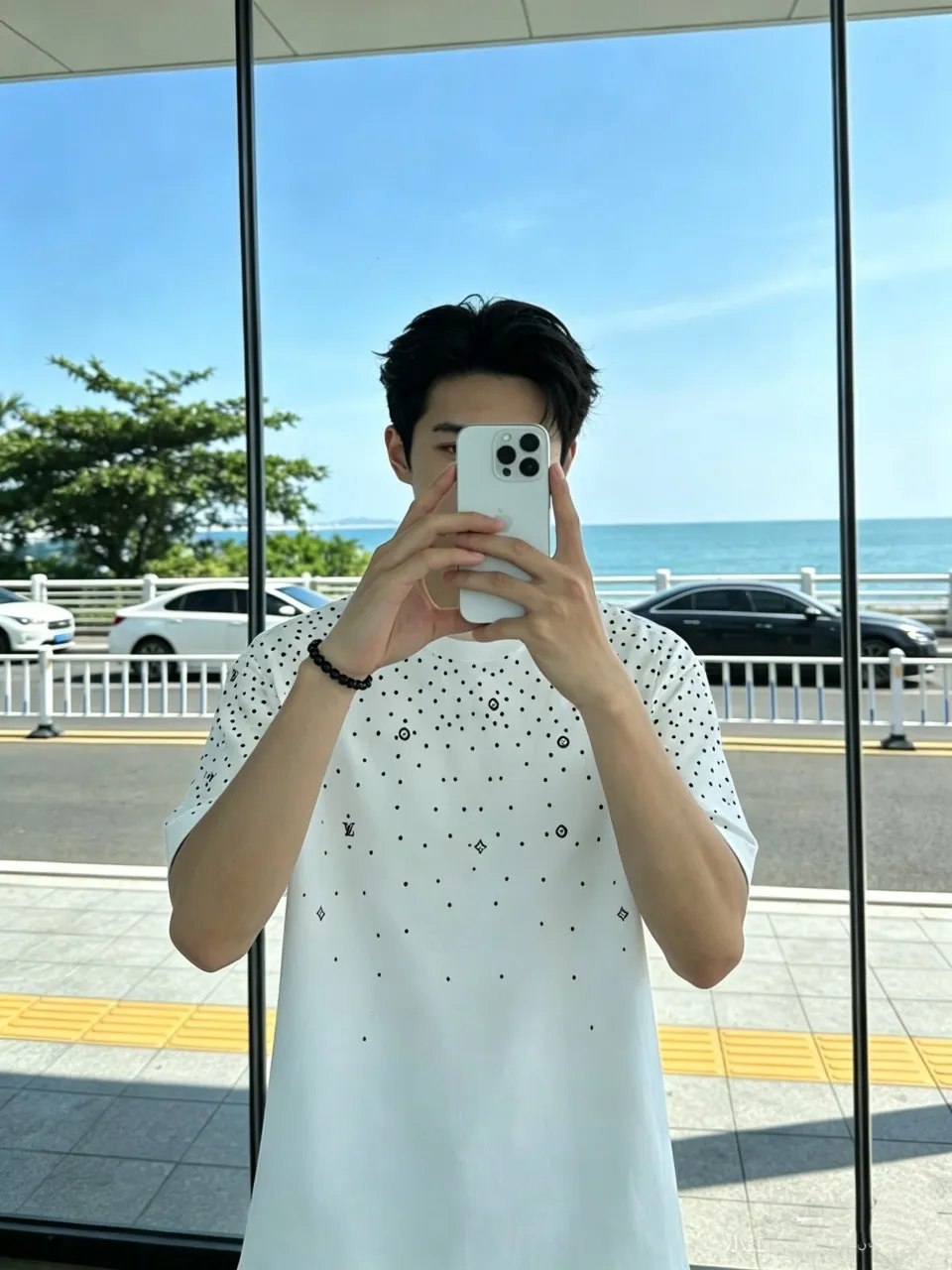 Louis Vuitton/Louis Vuitton starry printed short sleeves